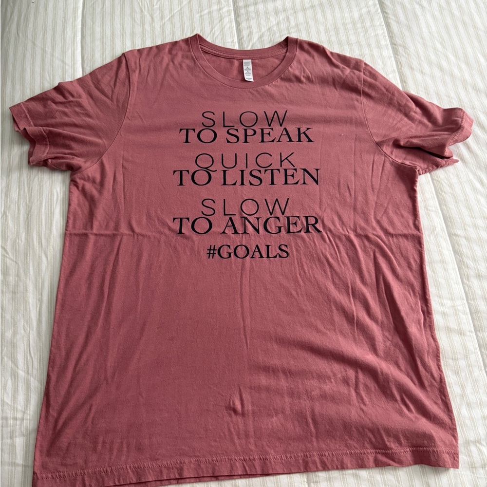 Pink Short Sleeve Crew Neck Tee